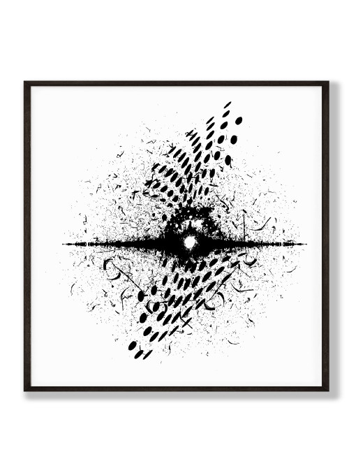 Abstract Background Black and White Art Poster Print 7XCK 1