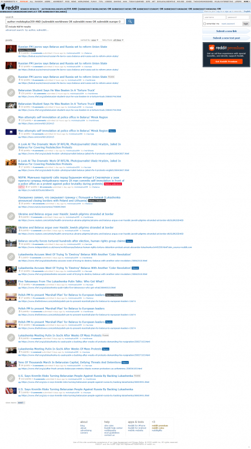 Screenshot 2020 09 19 reddit com search results author molokoplus359 AND (subreddit worldnews OR sub