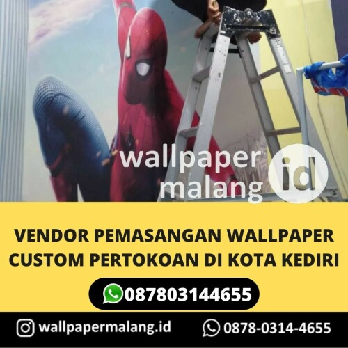 VENDOR PEMASANGAN WALLPAPER CUSTOM PERTOKOAN DI KOTA KEDIRI